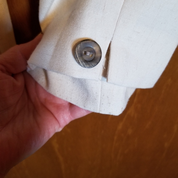 Patchington Capris Elastic on Waistband Linen Blend Beige Sz 6 - Picture 4 of 7